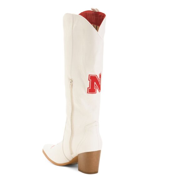 VACCARI BOOTS White Nebraska Blair Tall Heeled Western Boots - Picture 2 of 2
